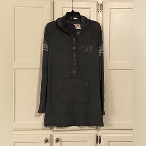 🩷🛍️New PINK Vintage Gray Tunic Hoodie🩶